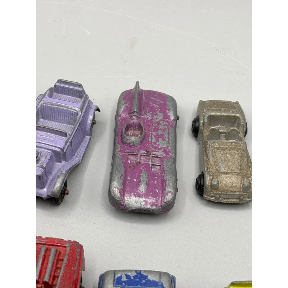 Vtg Tootsietoy Diecast Toy Car Lot 12pc Mixed Brands VW Mercedes Racing